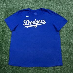 LA Dodgers Graphic T Shirt Men's Size XL Blue MLB Baseball Nike Freddie Freeman